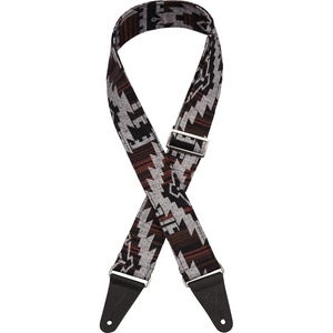 Fender Zion Guitar Strap, 2in, Black Aztec(Black Aztec)