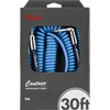 Fender Contour Coiled Instrument Cable, Guitar Accessories, Straight/Angle, Seafoam Green, 30 ft(Lake Placid Blue)