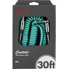 Fender Contour Coiled Instrument Cable, Guitar Accessories, Straight/Angle, Seafoam Green, 30 ft(Sherwood Green)