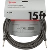 Fender Professional Series Tweed Instrument Cable, Guitar Cable, Guitar Accessories, Straight/Straight, Spiral Shielding for an Anti-Kinking Design, Daphne Blue, 15ft(Gray)