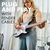 Fender Professional Series Tweed Instrument Cable, Guitar Cable, Guitar Accessories, Straight/Straight, Spiral Shielding for an Anti-Kinking Design, Daphne Blue, 15ft(Daphne Blue)