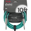 Fender Contour Instrument Cable, Guitar Cable, Guitar Accessories, Straight/Straight, Seafoam Green, 10 ft(Sherwood Green)