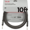 Fender Professional Series Tweed Instrument Cable, Guitar Cable, Guitar Accessories, Straight/Straight, Spiral Shielding for an Anti-Kinking Design, Daphne Blue, 15ft(Gray)