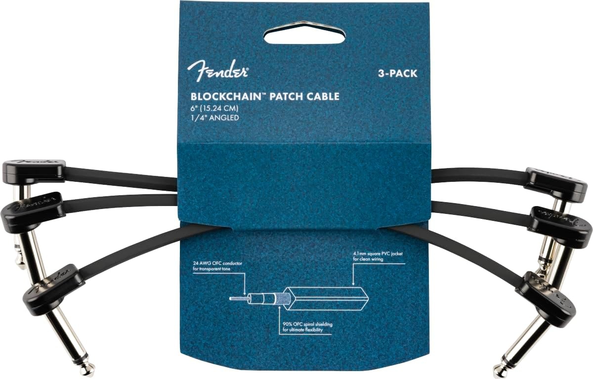 image:imageFender Blockchain Patch Cable Kit AngleAngle Black Large 15 PiecesAngleAngle