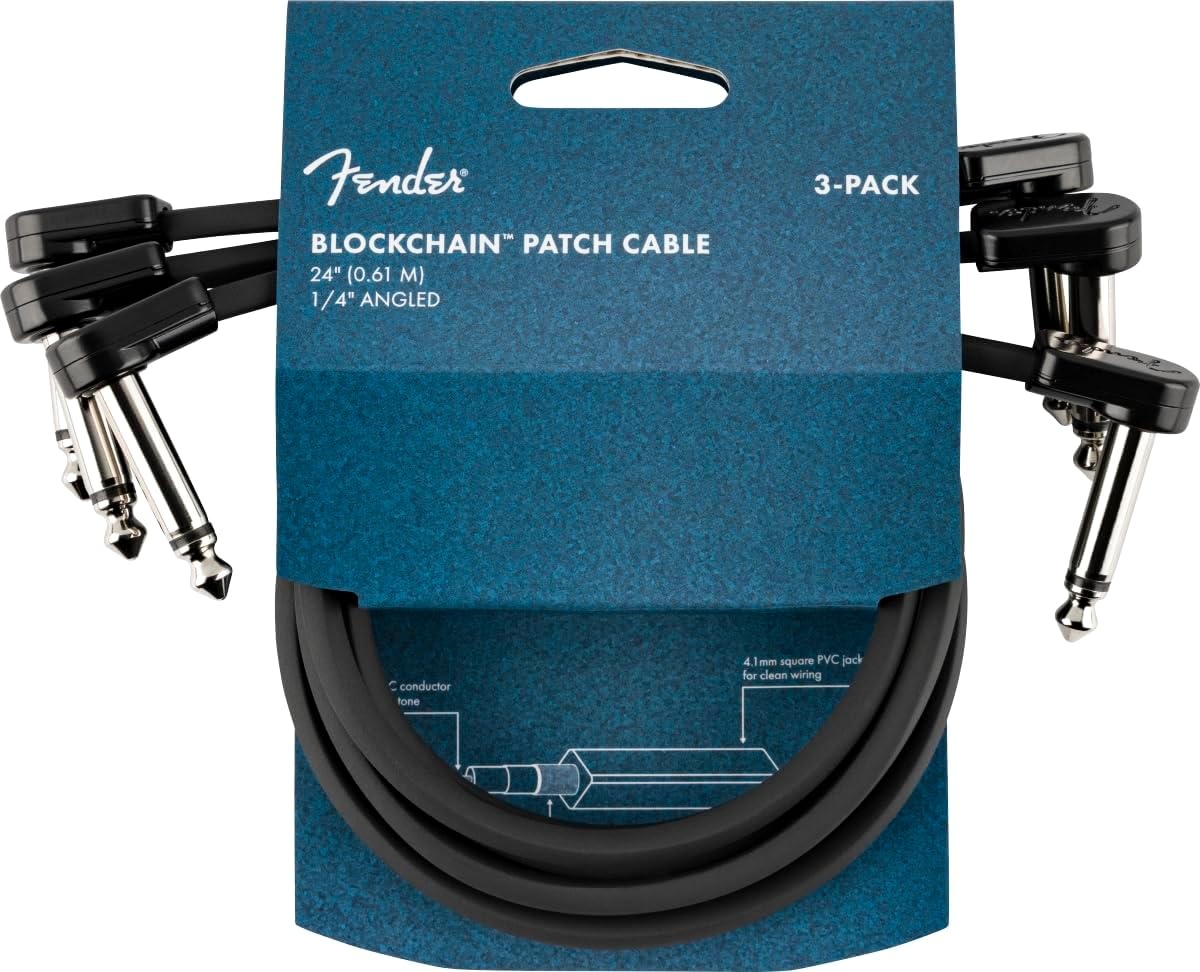 image:imageFender Blockchain Patch Cable Kit AngleAngle Black Large 15 PiecesAngleAngle
