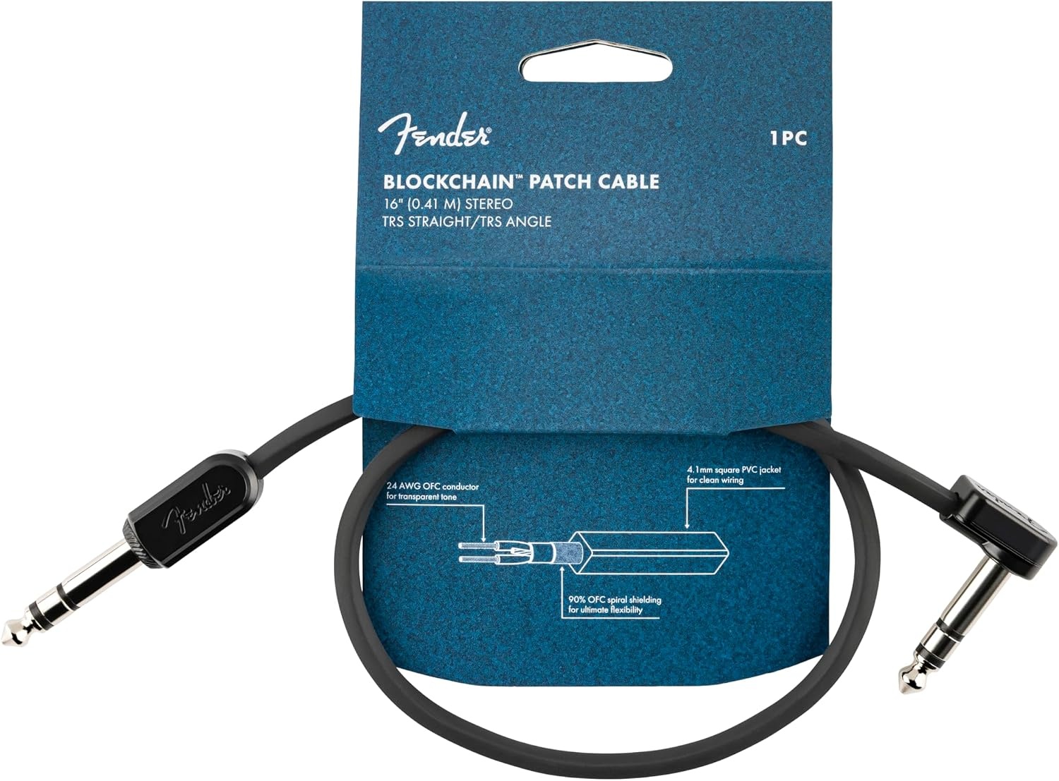 image:imageFender Blockchain Patch Cable Kit AngleAngle Black Large 15 PiecesStraightAngle