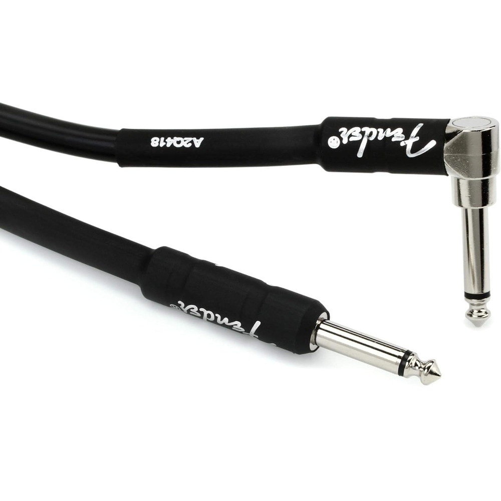 image:imageFender Professional Series Instrument Cable Guitar Cable Guitar Accessories AngleAngle Black 6in 2Pack25ft