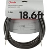 Fender Professional Series Instrument Cable, Guitar Cable, Guitar Accessories, Angle/Angle, Black, 6in, 2-Pack(18.6ft)