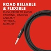 Fender Professional Series Instrument Cable, Guitar Cable, Guitar Accessories, Angle/Angle, Black, 6in, 2-Pack(25ft)