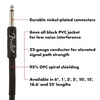 Fender Professional Series Instrument Cable, Guitar Cable, Guitar Accessories, Angle/Angle, Black, 6in, 2-Pack(3ft)