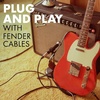 Fender Professional Series Instrument Cable, Guitar Cable, Guitar Accessories, Angle/Angle, Black, 6in, 2-Pack(3ft)