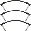 Fender Blockchain Patch Cable Kit, Angle/Angle, Black, Large, 15 Pieces(Angle/Angle)