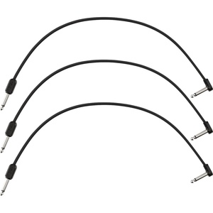 Fender Blockchain Patch Cable Kit, Angle/Angle, Black, Large, 15 Pieces(Straight/Angle)