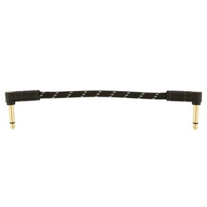 Fender Deluxe Series Instrument Cable 6 Inches Angle-Angle, Tweed 2-Pack(Tweed)