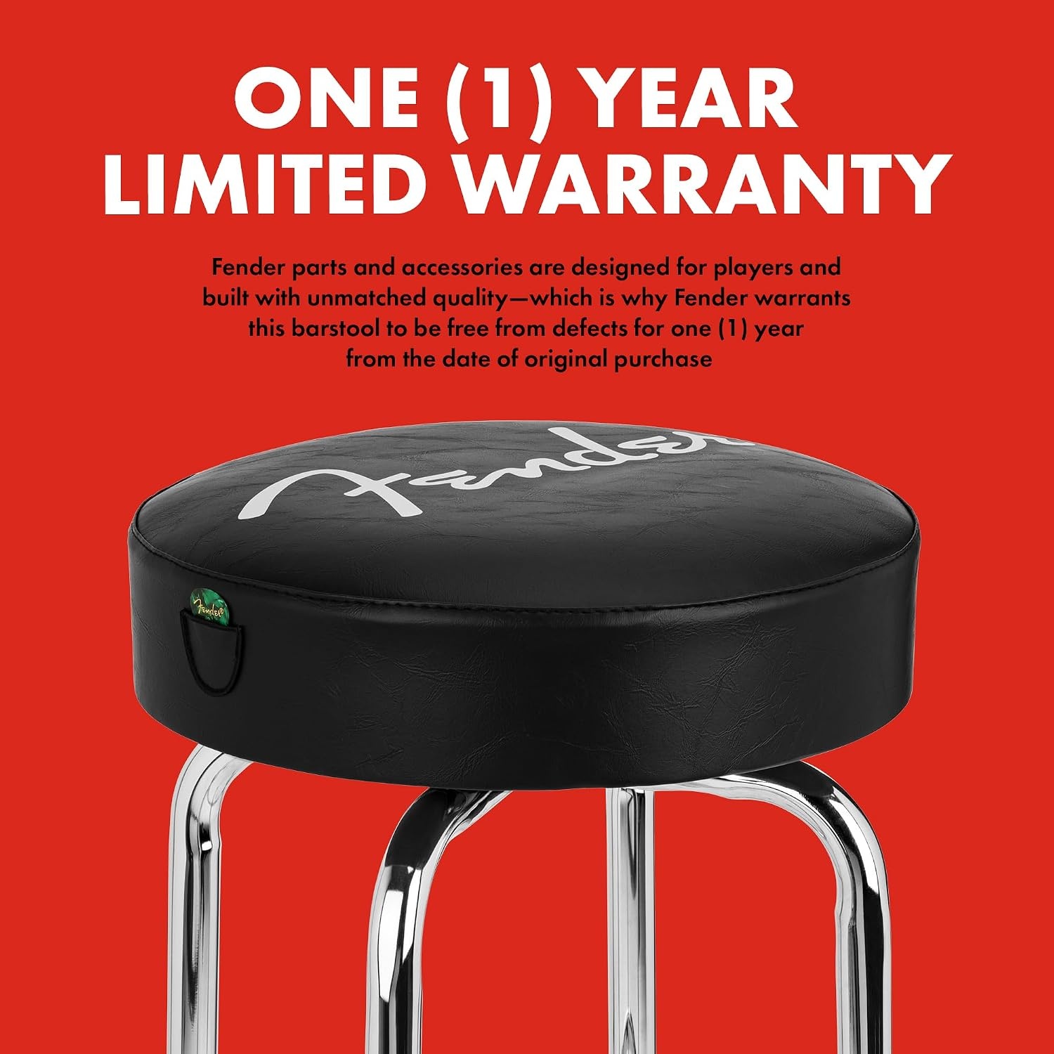 image:imageFender Spaghetti Logo Swivel Barstool with Guitar Picks Pouch Great Gifts for Dad with 1 Year Limited Warranty Simple Assembly BlackBlack 30Spaghetti Logo