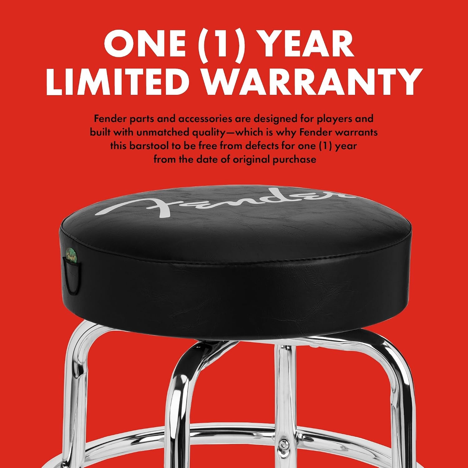 image:imageFender Spaghetti Logo Swivel Barstool with Guitar Picks Pouch Great Gifts for Dad with 1 Year Limited Warranty Simple Assembly BlackBlack 30Spaghetti Logo