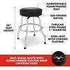 Fender Spaghetti Logo Swivel Barstool with Guitar Picks Pouch, Great Gifts for Dad, with 1 Year Limited Warranty, Simple Assembly, Black/Black, 30″(Custom Shop)