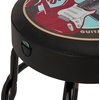 Fender Spaghetti Logo Swivel Barstool with Guitar Picks Pouch, Great Gifts for Dad, with 1 Year Limited Warranty, Simple Assembly, Black/Black, 30″(Guitar and Amps)