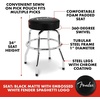 Fender Spaghetti Logo Swivel Barstool with Guitar Picks Pouch, Great Gifts for Dad, with 1 Year Limited Warranty, Simple Assembly, Black/Black, 30″(Spaghetti Logo)