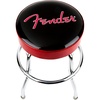 Fender Spaghetti Logo Swivel Barstool with Guitar Picks Pouch, Great Gifts for Dad, with 1 Year Limited Warranty, Simple Assembly, Black/Black, 30″(Red Sparkle)