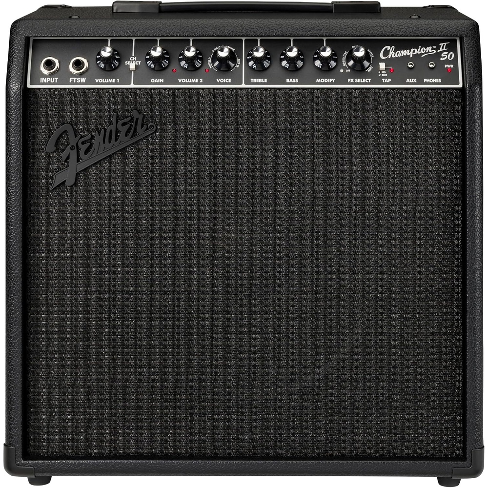 image:imageFender Champion II 50Watt Electric Guitar Amplifier 2Channel Combo AmpBlackout