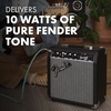 Fender Frontman 10G Electric Guitar Amplifier, 10-Watt Amp, Black/Silver(Black)