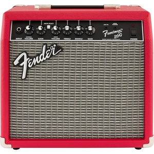 Fender Frontman 10G Electric Guitar Amplifier, 10-Watt Amp, Black/Silver(Red)