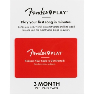 Fender Play 6-Month Subscription Prepaid Gift Card(3 – Month Subscription)