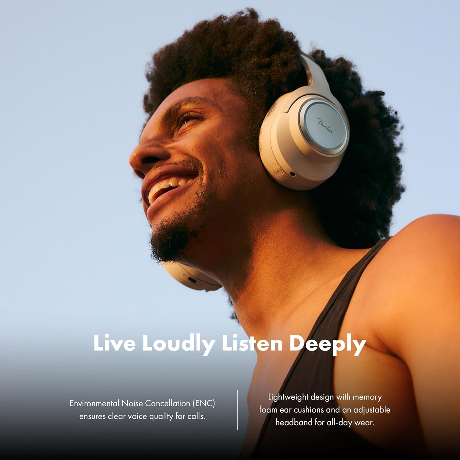 image:imageFender Audio Mix Over Ear Wireless Headphones wActive Noise CancellationSkyscraper Black