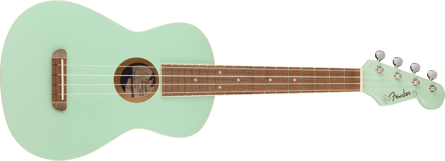 image:imageFender Venice Soprano Ukulele BlackSurf Green