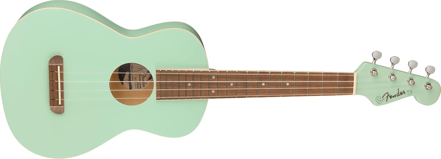 image:imageFender Venice Soprano Ukulele BlackSurf Green