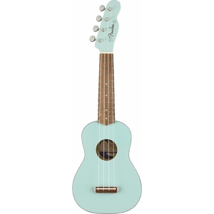 Fender Venice Soprano Ukulele, Black(Daphne Blue)
