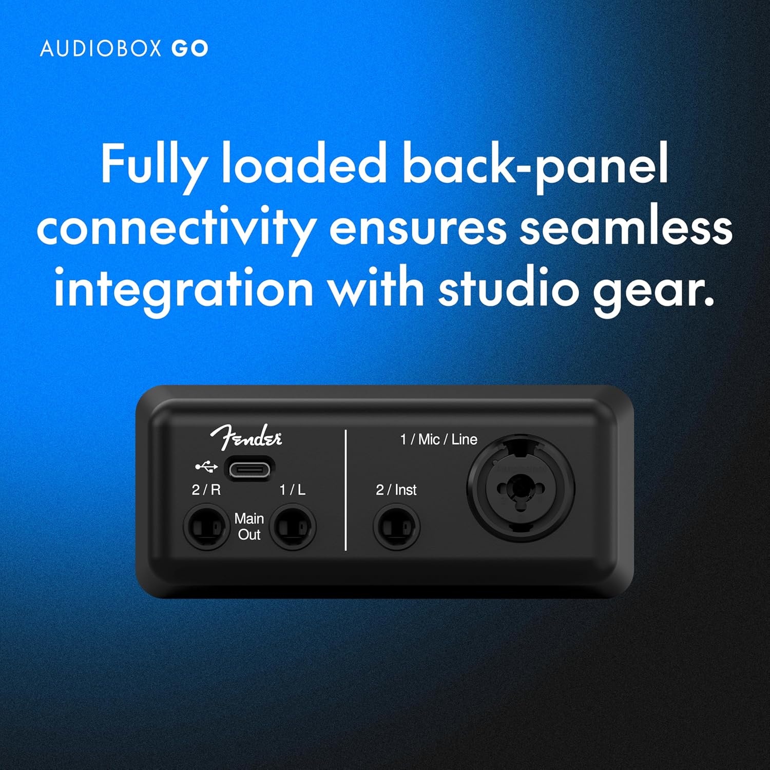 image:imageFender Quantum Creator Bundle Home Recording Kit with Quantum LT 2 USBC Interface M7 Condenser Microphone HD7 Headphones XLR Cable Mic Stand Fender Studio Pro Beginner Studio BundleAudioBox GO