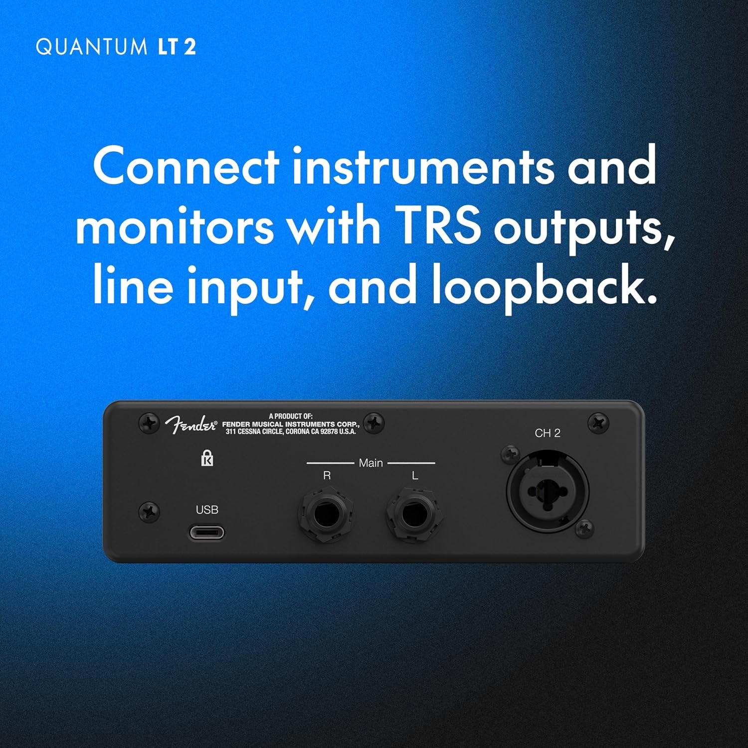 image:imageFender Quantum Creator Bundle Home Recording Kit with Quantum LT 2 USBC Interface M7 Condenser Microphone HD7 Headphones XLR Cable Mic Stand Fender Studio Pro Beginner Studio BundleQuantum LT 2