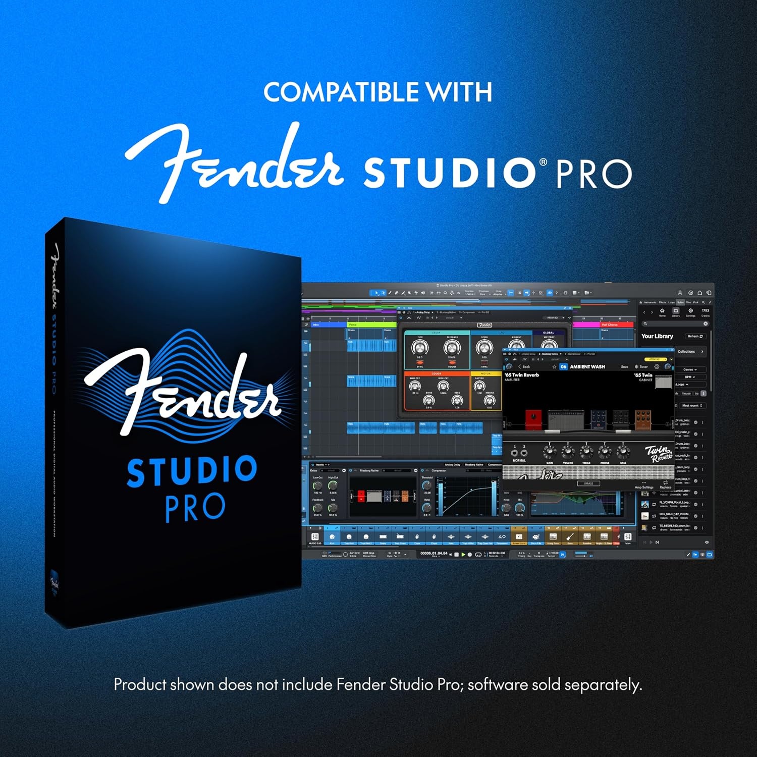 image:imageFender Quantum Creator Bundle Home Recording Kit with Quantum LT 2 USBC Interface M7 Condenser Microphone HD7 Headphones XLR Cable Mic Stand Fender Studio Pro Beginner Studio BundleAudioBox GO