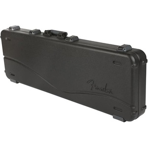 Fender Deluxe Molded Guitar Case for Electric Bass Guitars, Military-Grade ABS Hard Shell with TSA Lock, Custom Foam Interior, Protective Travel Case, Black