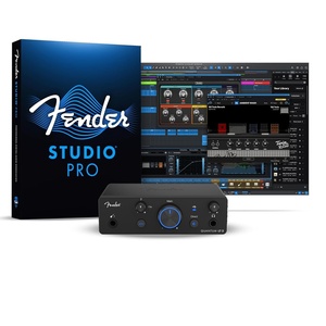 Fender Quantum Creator Bundle | Home Recording Kit with Quantum LT 2 USB-C Interface, M7 Condenser Microphone, HD7 Headphones, XLR Cable, Mic Stand, Fender Studio Pro, Beginner Studio Bundle(Quantum LT 2)