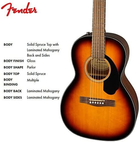 image:imageFender CC60S Concert Acoustic Guitar with 2Year Warranty 3Color SunburstSunburst