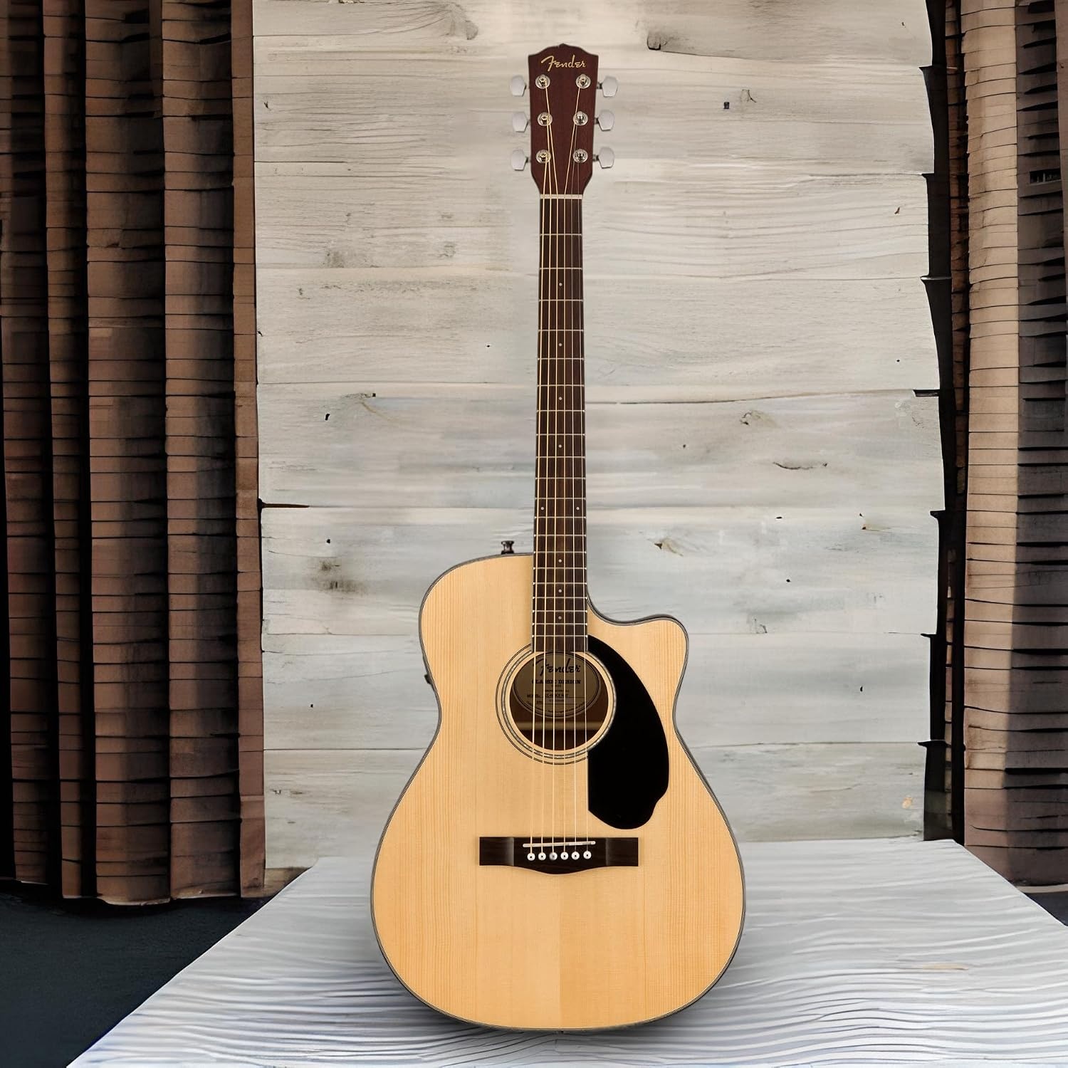 image:imageFender CC60SCE Acoustic Electric Guitar Cutaway Concert BlackNatural