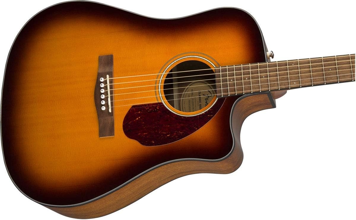 image:imageFender CN140SCE Thinline Concert Nylon String Acoustic Guitar with 2Year Warranty Black with CaseSunburst