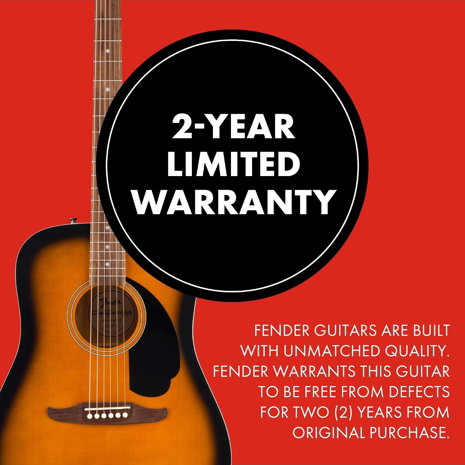 image:imageFender California Debut Redondo Series Acoustic Guitar Starter Kit Natural2Color Sunburst