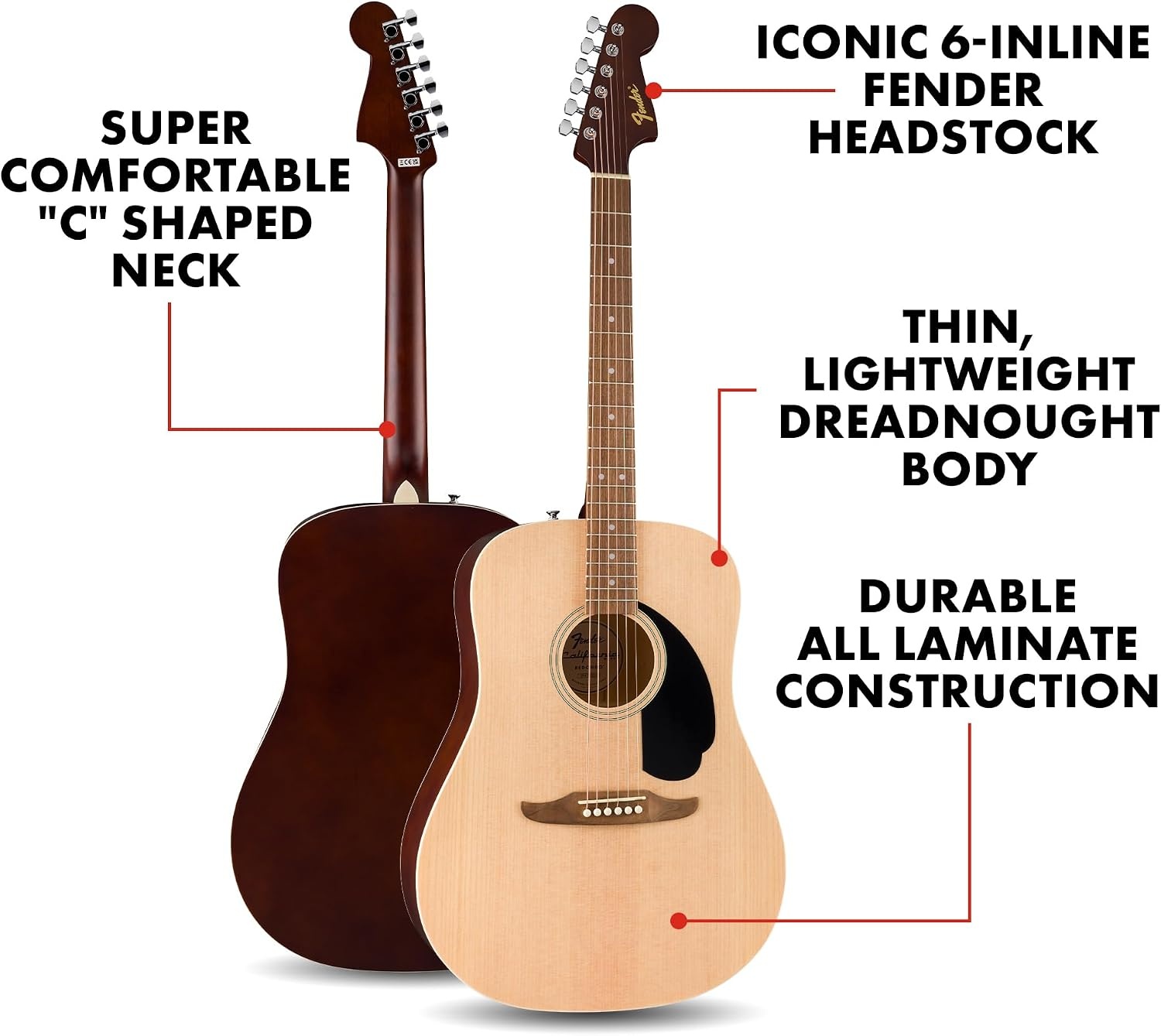 image:imageFender California Debut Redondo Series Acoustic Guitar Starter Kit NaturalNatural