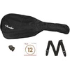 Fender CC-60S Concert Acoustic Guitar, with 2-Year Warranty, 3-Color Sunburst(Black)