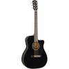 Fender CC-60SCE Acoustic Electric Guitar, Cutaway Concert, Black(Black)