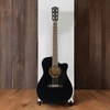 Fender CC-60SCE Acoustic Electric Guitar, Cutaway Concert, Black(Black)
