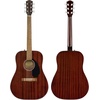 Fender CD-60S V3 Dreadnought Acoustic Guitar w/Case, Black, 2 Yr Warranty(Mahogany)