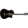 Fender CN-140SCE Thinline Concert Nylon String Acoustic Guitar, with 2-Year Warranty, Black, with Case(Black)