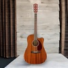 Fender CN-140SCE Thinline Concert Nylon String Acoustic Guitar, with 2-Year Warranty, Black, with Case(Mahogany)