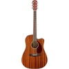 Fender CN-140SCE Thinline Concert Nylon String Acoustic Guitar, with 2-Year Warranty, Black, with Case(Mahogany)