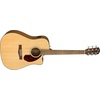 Fender CN-140SCE Thinline Concert Nylon String Acoustic Guitar, with 2-Year Warranty, Black, with Case(Natural)